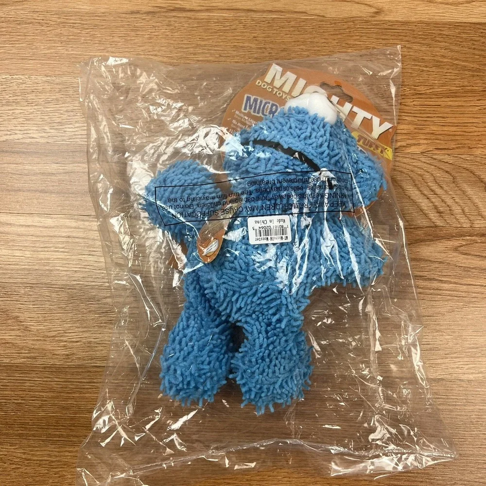 Tuffy Mighty Micro Fiber Ball Monster Dog Squeaker Toy Durable‎ Floats M-L NEW